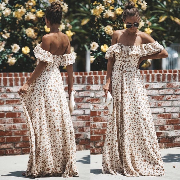 Vici Dresses & Skirts - NWT Gone w/ the Wind Off the Shoulder Maxi Dress